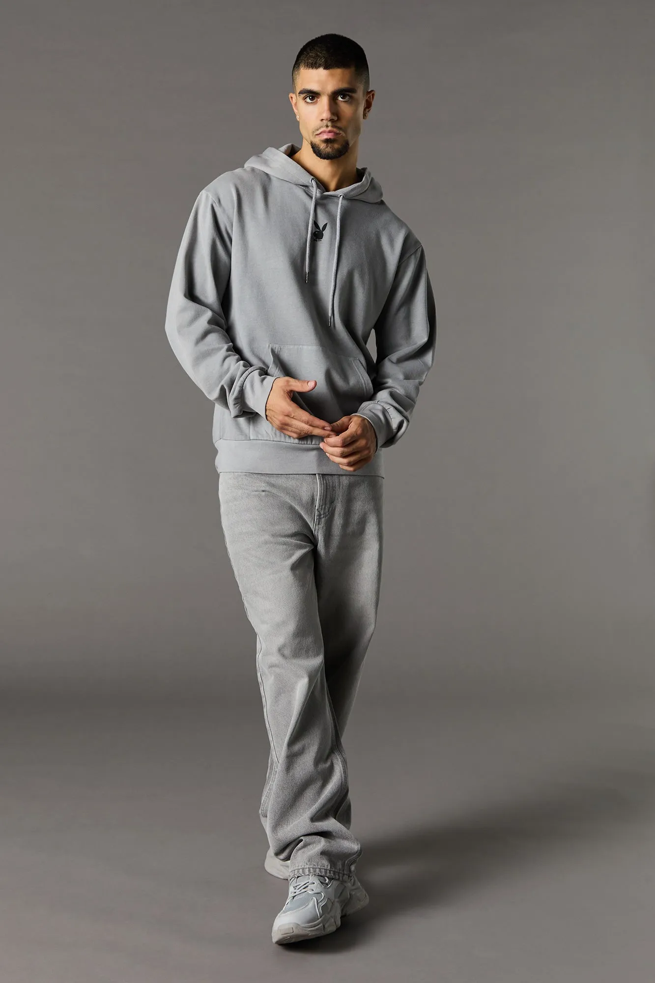 Haut à capuchon en molleton délavé à imprimé Playboy sold by Urban Planet product image thumbnail 3