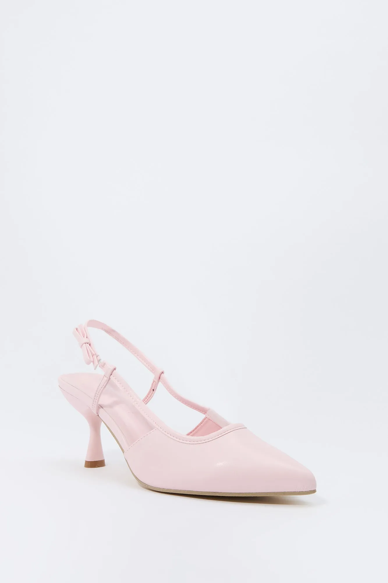 Faux Leather Side Bow Kitten Heel sold by Urban Planet product image thumbnail 3