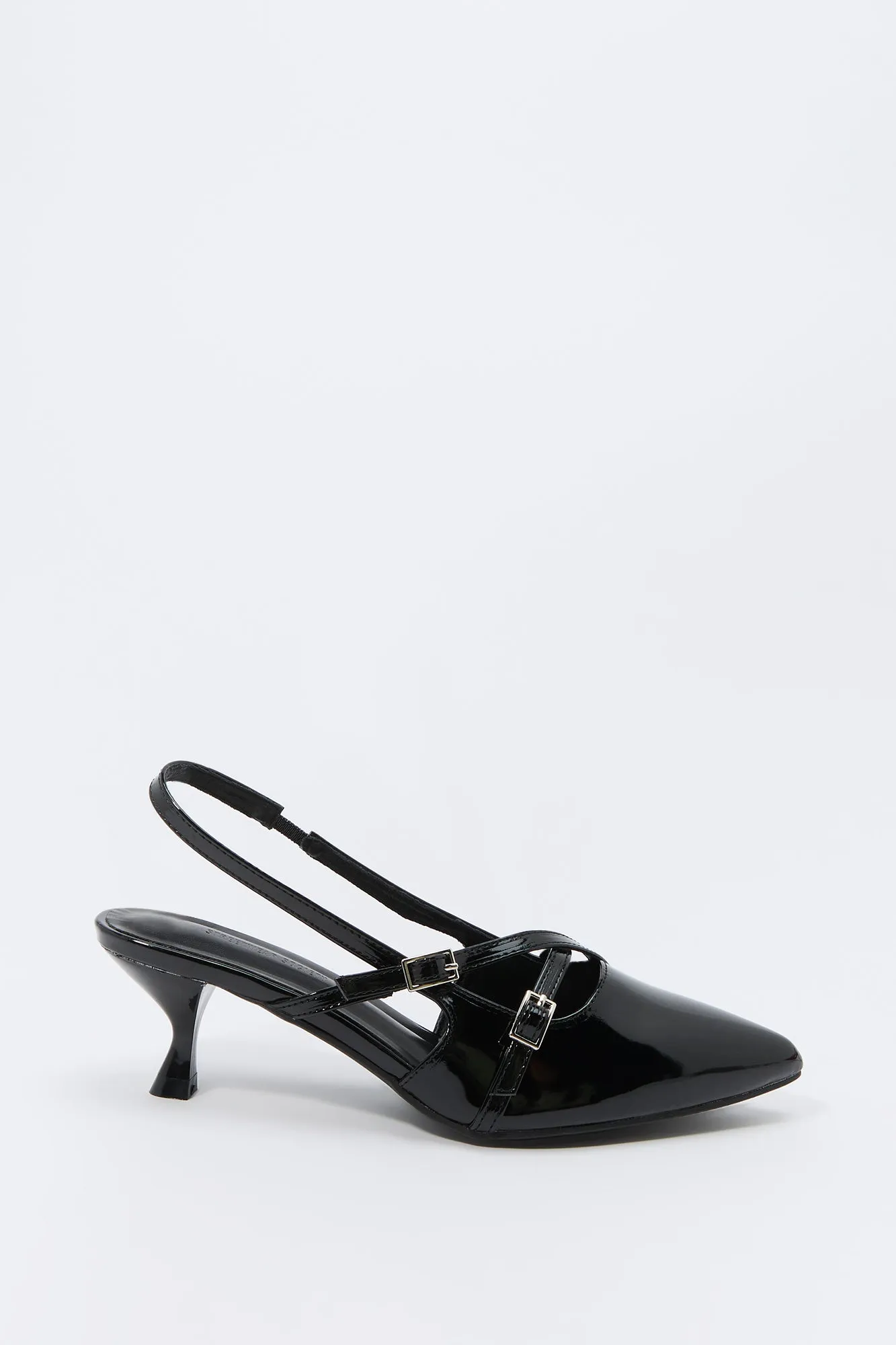 Faux Leather Buckled Kitten Heel sold by Urban Planet product image thumbnail 2