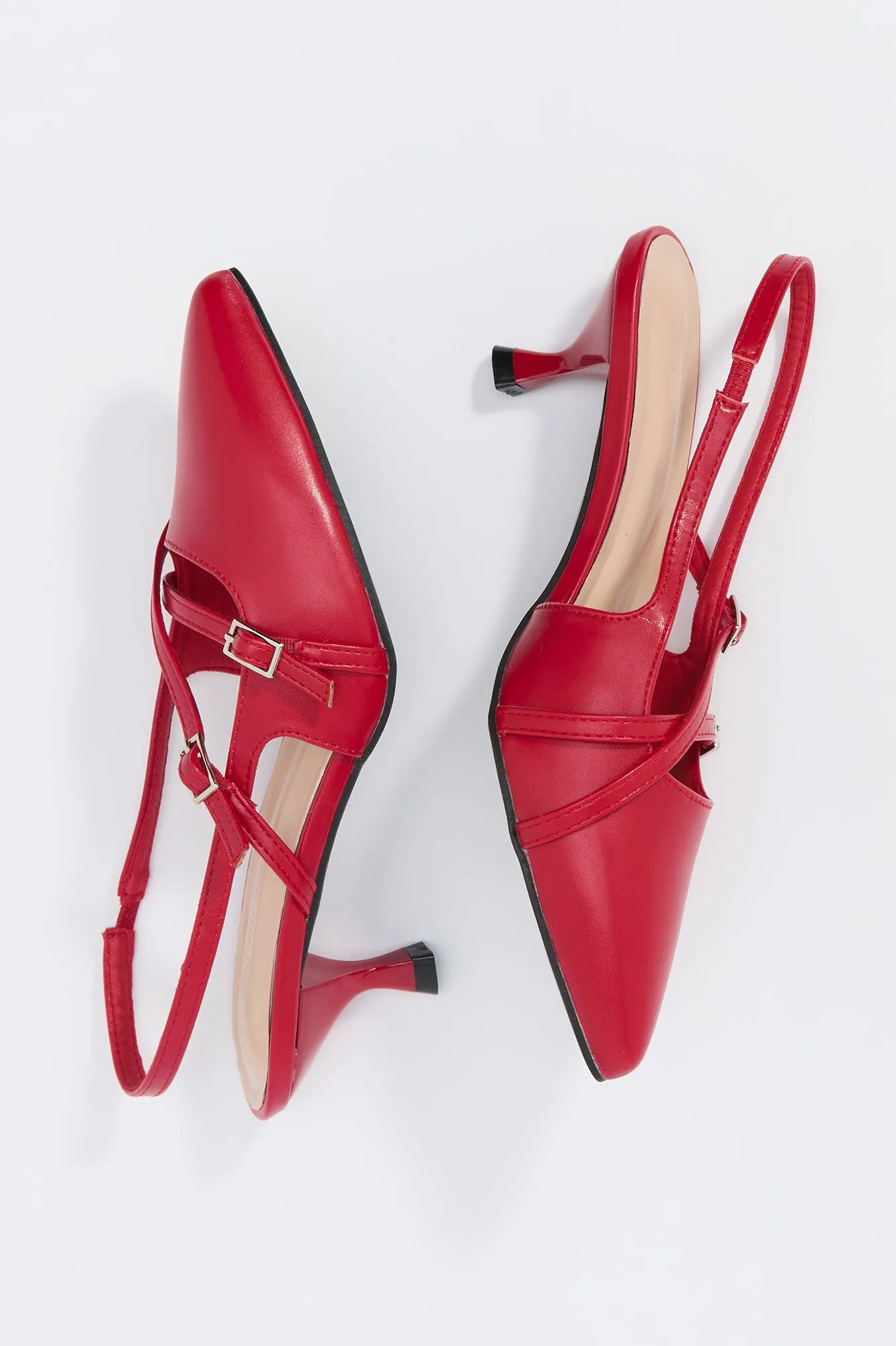 Faux Leather Buckled Kitten Heel sold by Urban Planet product image thumbnail 5