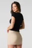 Ribbed Scoop Square Neck Short Sleeve Top sold by Urban Planet