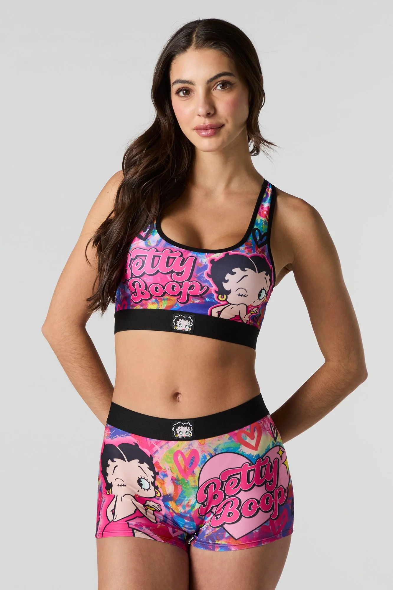 Betty Boop Sports Bra & Boy Short 2 Piece Set sold by Urban Planet