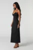 Contour V-Neck Lace Trim Midi Dress sold by Urban Planet