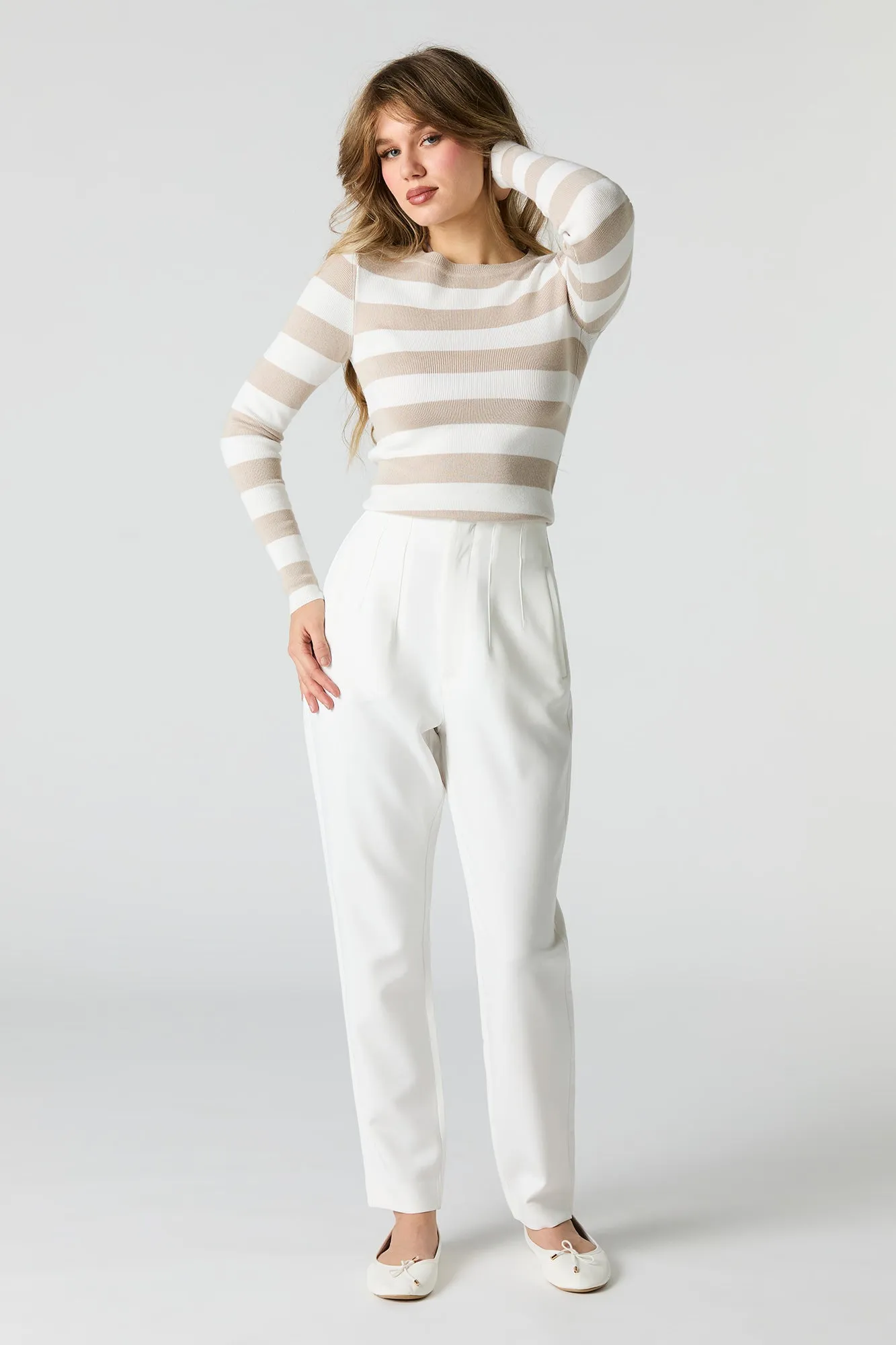 Pleated Slim Leg Dress Pant sold by Urban Planet