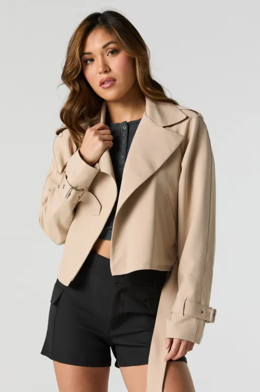 Cropped Trench Coat sold by Urban Planet