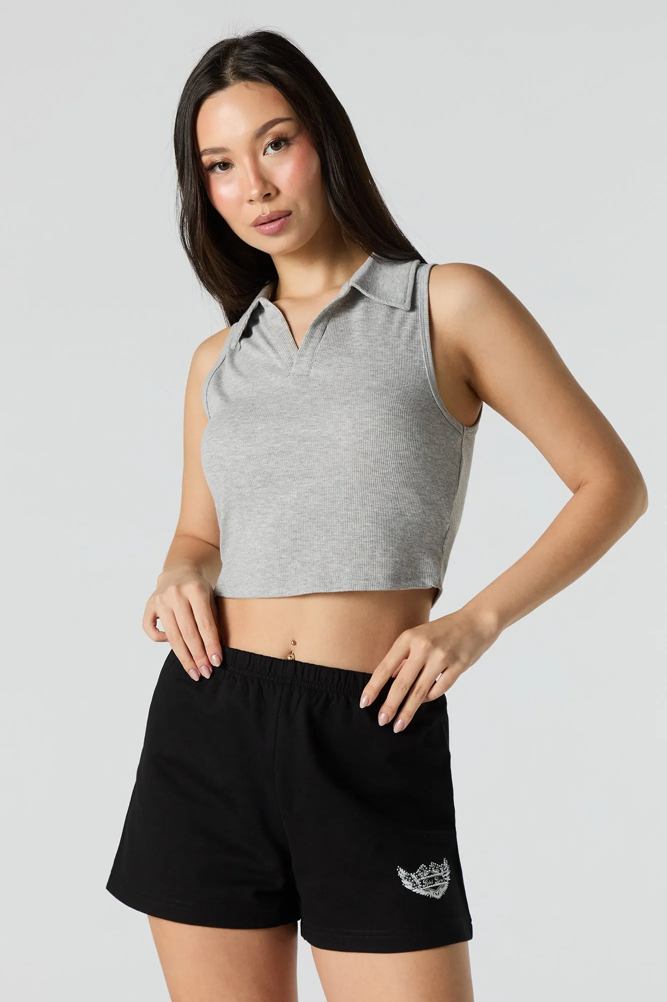 Embroidered Fleece Short sold by Urban Planet product image thumbnail 4