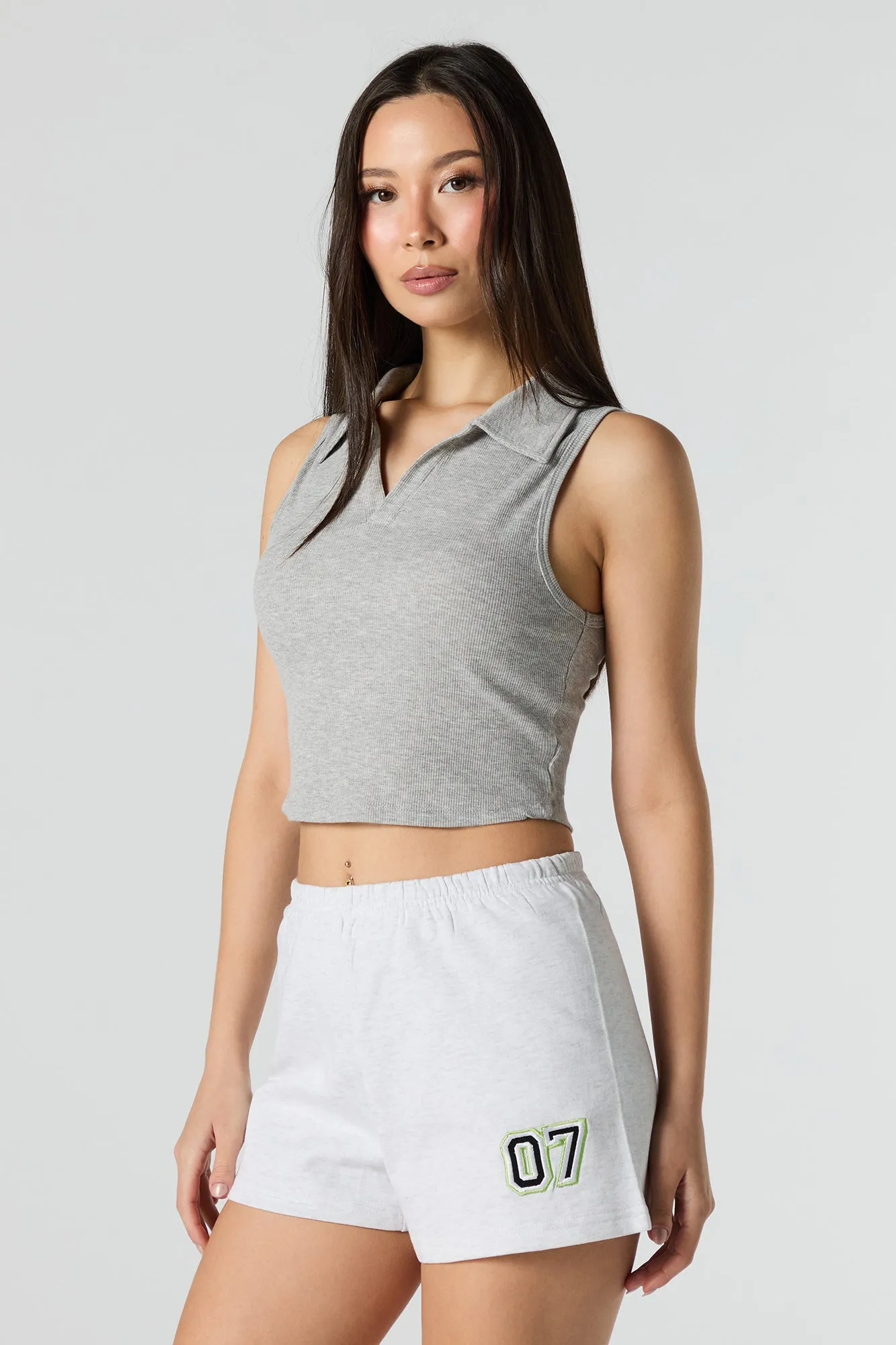 Embroidered Fleece Short sold by Urban Planet