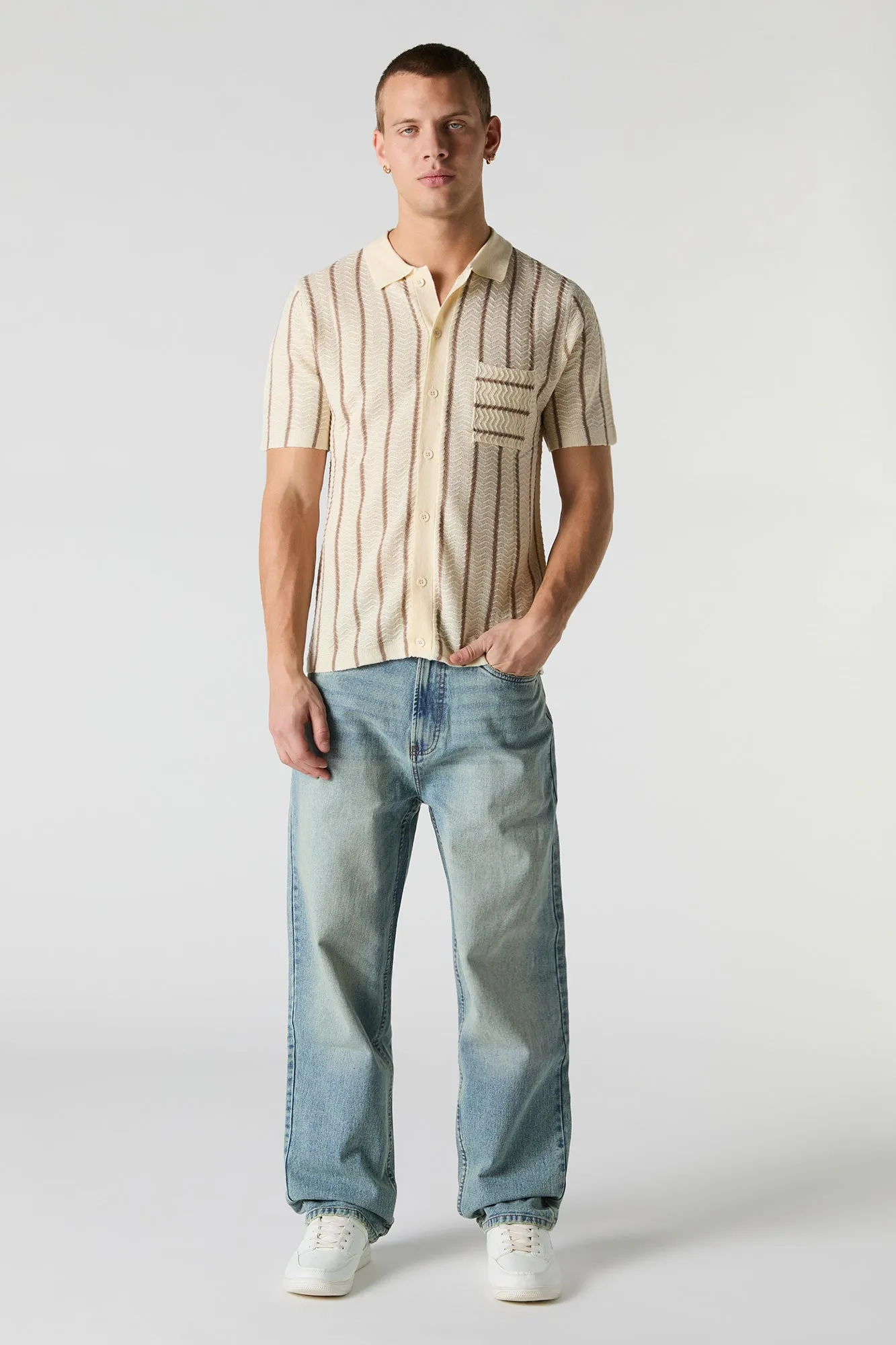 Cardigan en tricot rayé sold by Urban Planet product image thumbnail 2