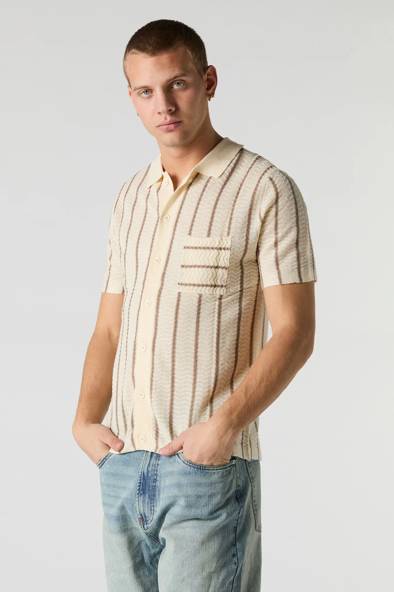 Cardigan en tricot rayé sold by Urban Planet