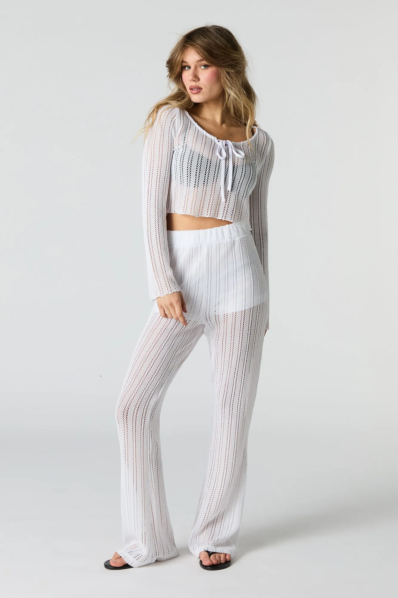 Crochet Flare Pant Cover Up sold by Urban Planet product image thumbnail 4