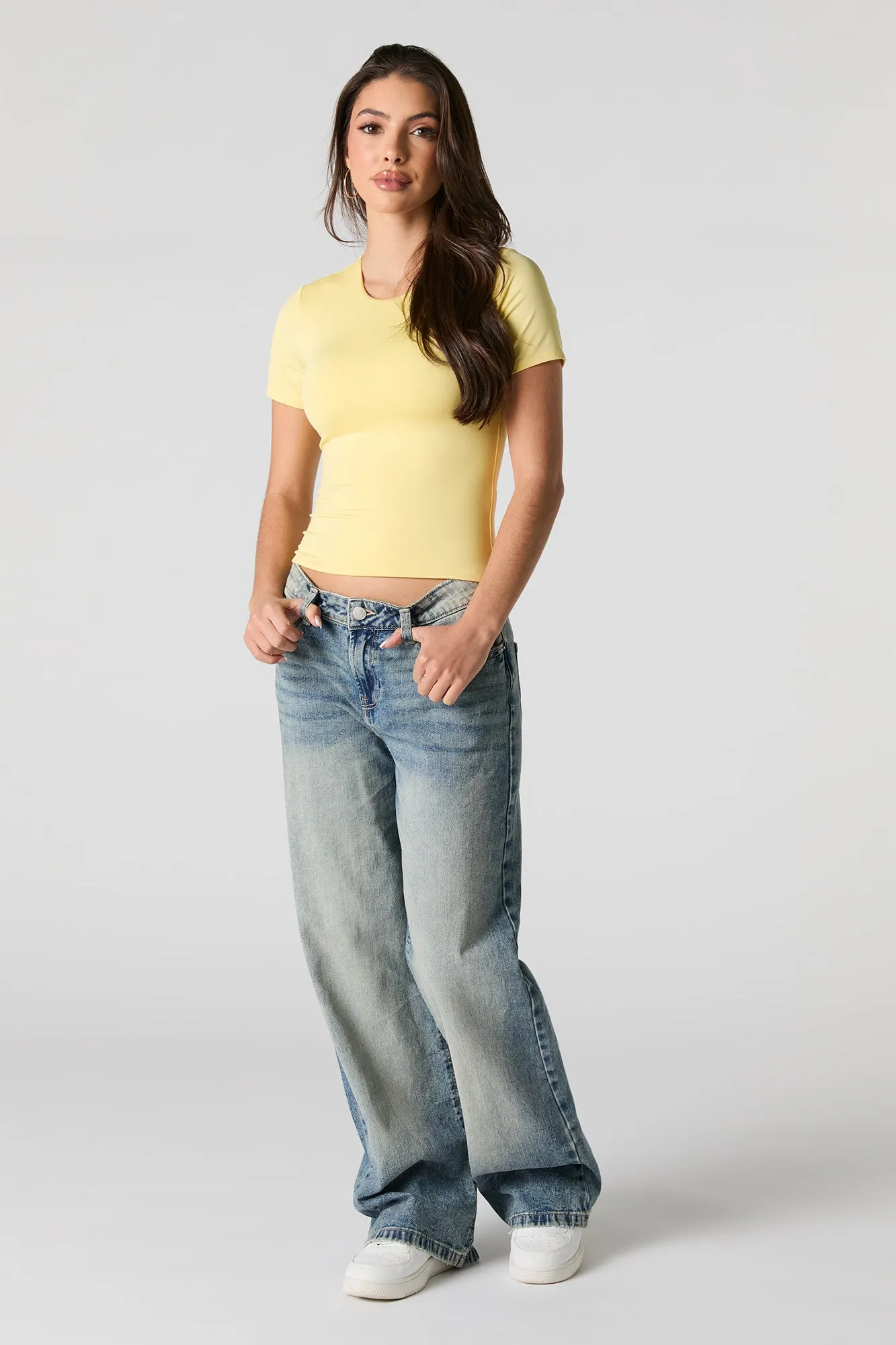 Contour Round Neck Short Sleeve Top sold by Urban Planet product image thumbnail 3