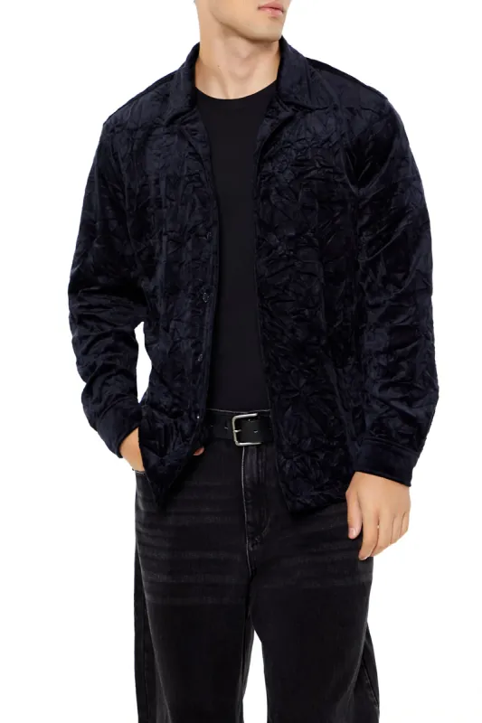 Crushed Velvet Button-Up Top made by Forever 21