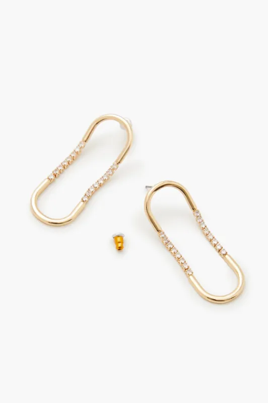 Geo Rhinestone Drop Earrings made by Forever 21