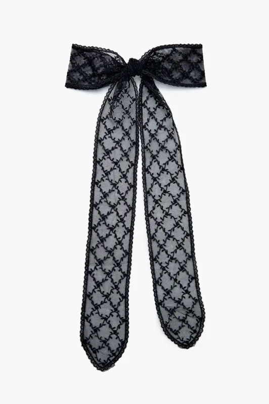 Lattice Lace Bow Hair Barrette sold by Urban Planet