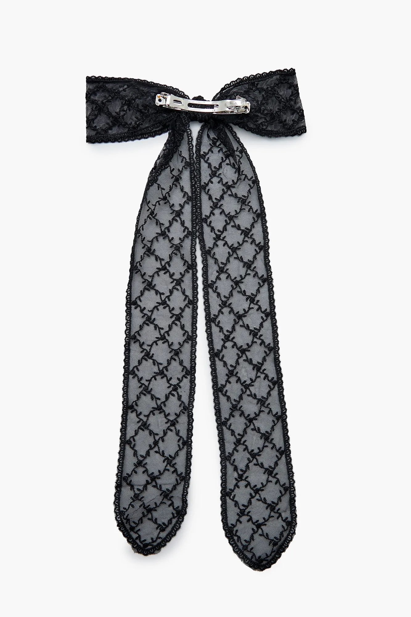 Lattice Lace Bow Hair Barrette sold by Urban Planet product image thumbnail 2