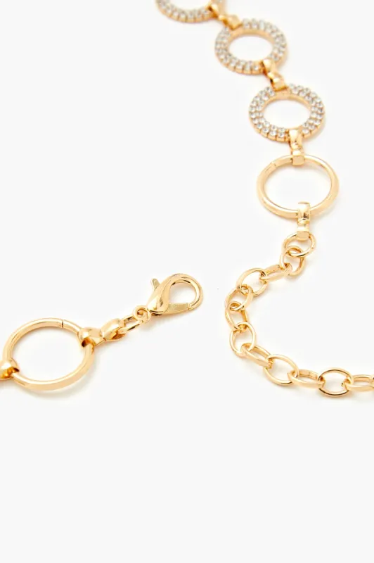 Rhinestone Rolo Chain Belt sold by Urban Planet