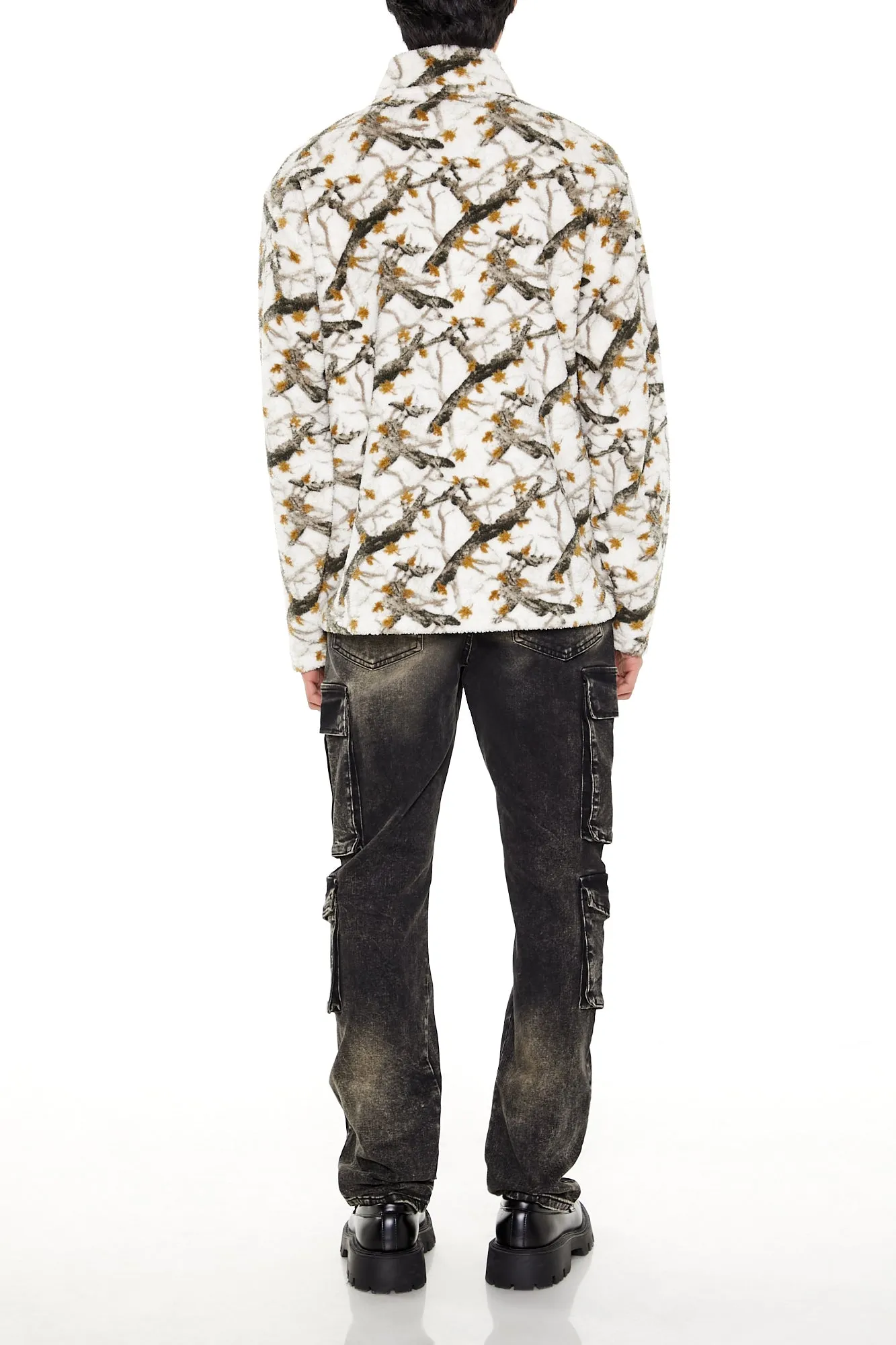 Jean cargo mince délavé à l'acide noir sold by Urban Planet product image thumbnail 3