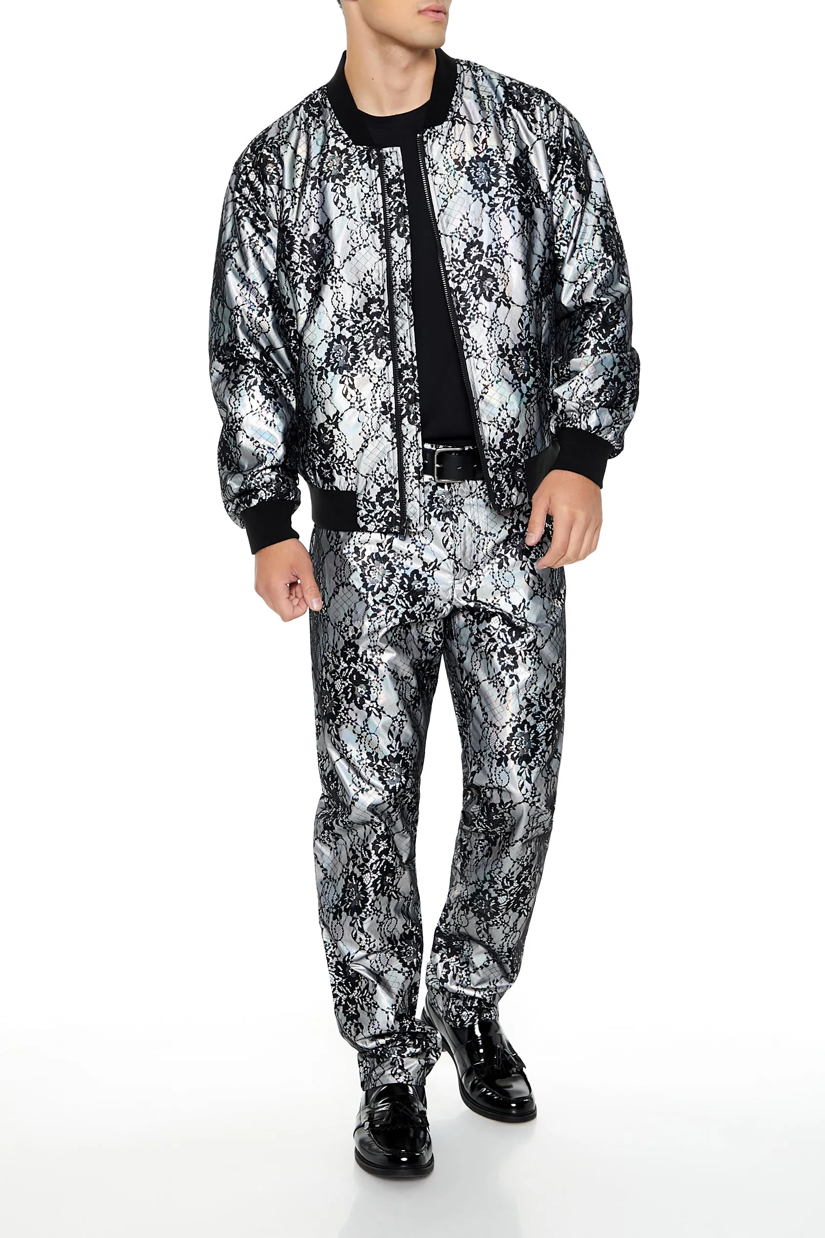 Metallic Lace Slim Fit Pant sold by Urban Planet product image thumbnail 2