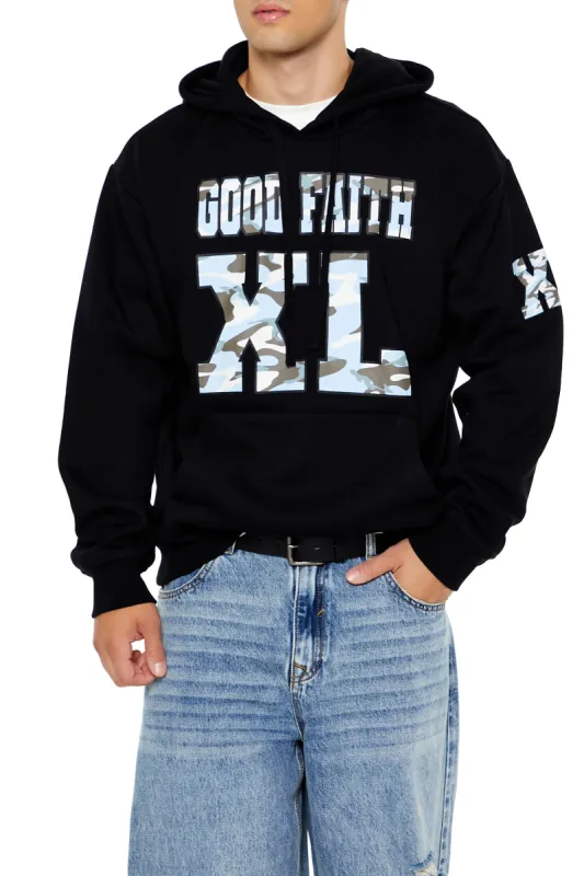 Camo Good Faith Embroidered Hoodie sold by Urban Planet