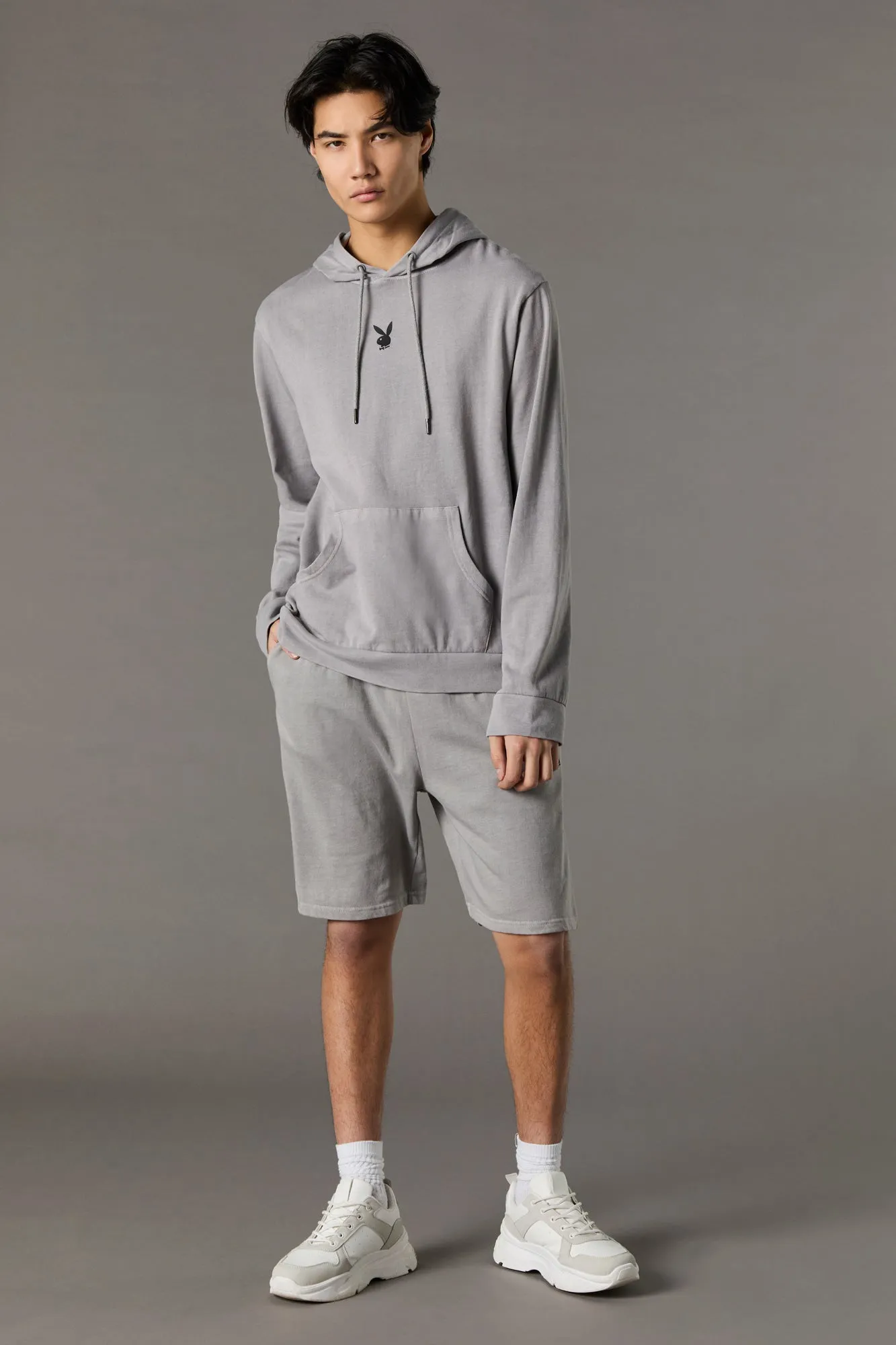 Short en molleton délavé avec imprimé Playboy High Density sold by Urban Planet product image thumbnail 2