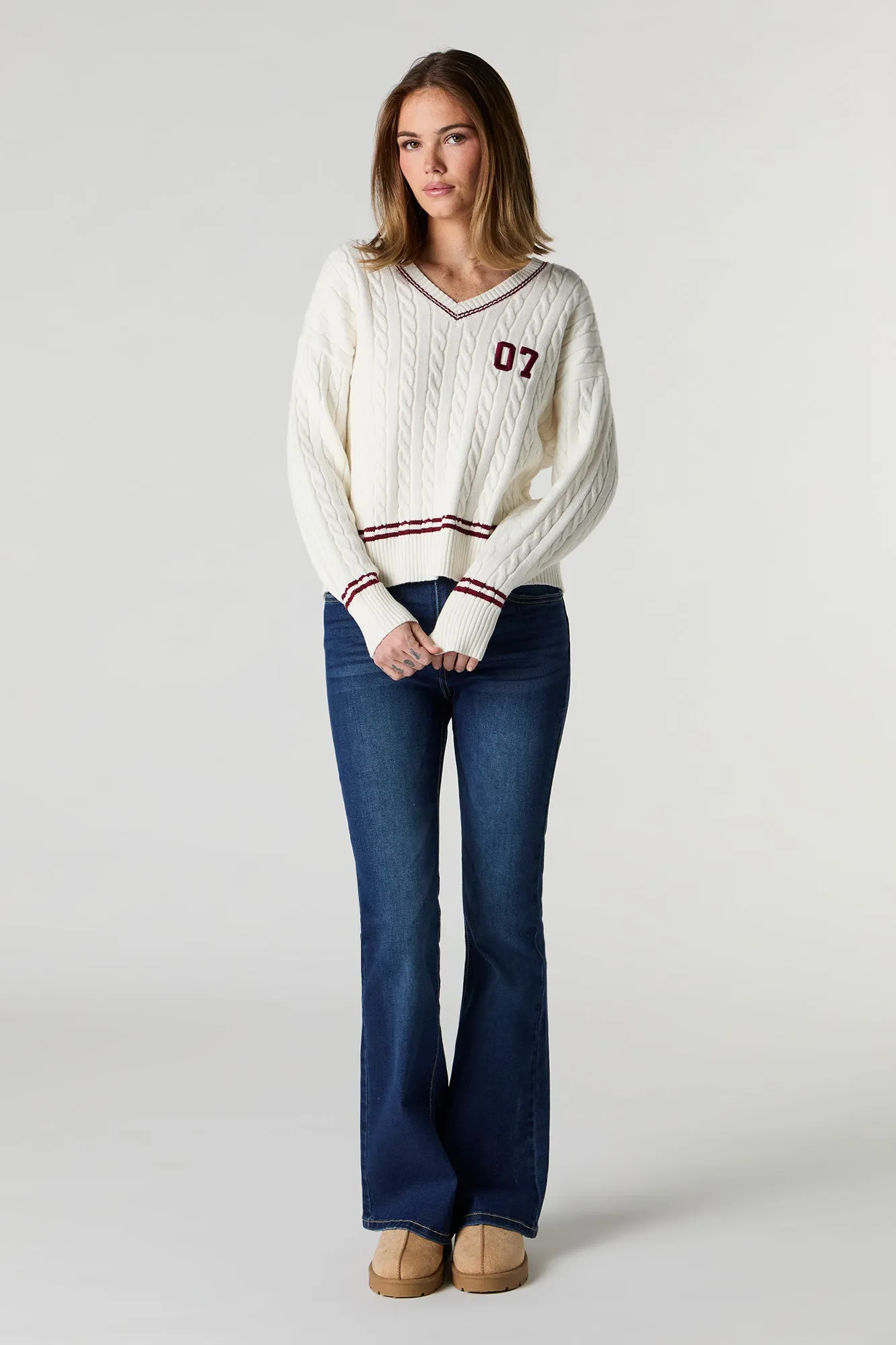 Dark Wash Flare Stretchy Jean sold by Urban Planet