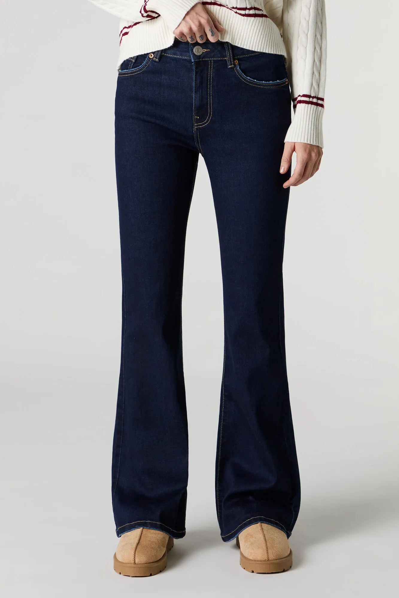 Rinsed Flare Stretchy Jean sold by Urban Planet product image thumbnail 2