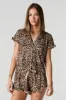 Ruffle Button-Up Top & Short 2 Piece Pajama Set sold by Urban Planet