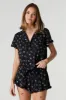 Ruffle Button-Up Top & Short 2 Piece Pajama Set sold by Urban Planet