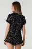 Ruffle Button-Up Top & Short 2 Piece Pajama Set sold by Urban Planet