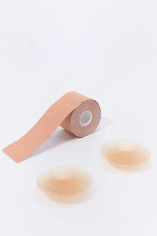 Ensemble avec cache-mamelons ronds et ruban pour le corps sold by Urban Planet