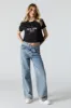 NYC Rhinestone Graphic Cropped T-Shirt sold by Urban Planet