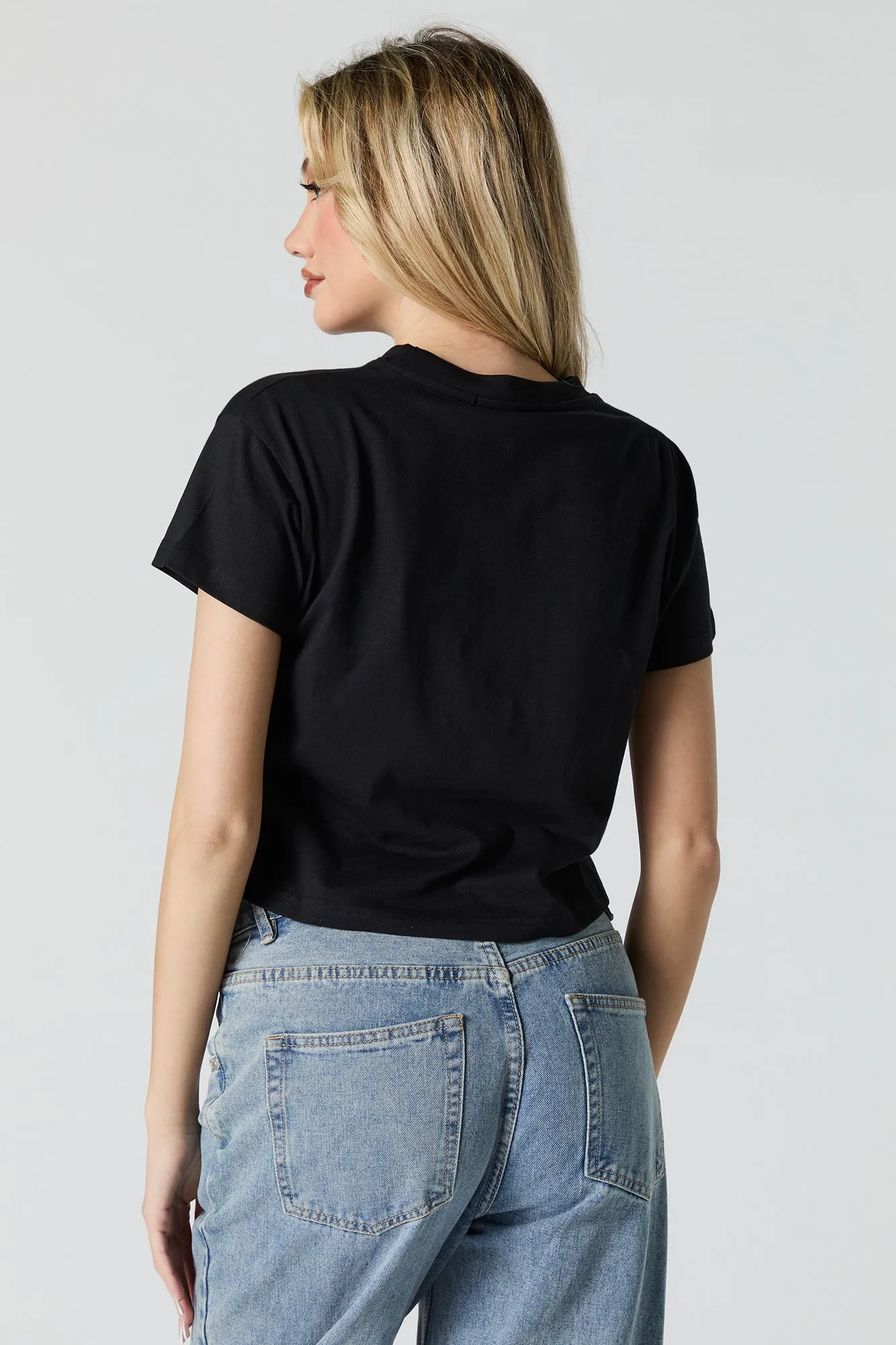 NYC Rhinestone Graphic Cropped T-Shirt sold by Urban Planet product image thumbnail 2
