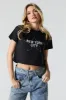 NYC Rhinestone Graphic Cropped T-Shirt sold by Urban Planet