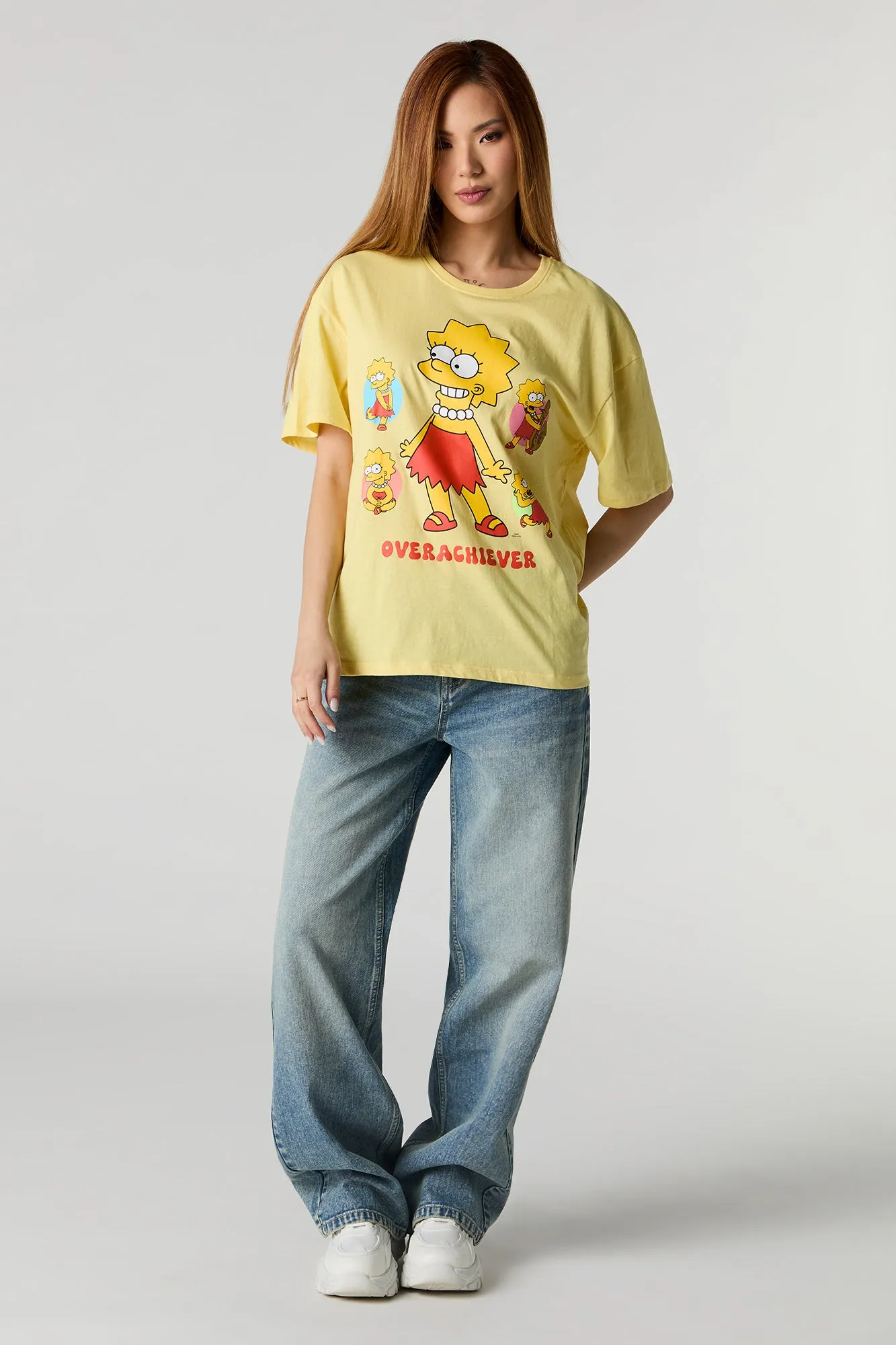 Lisa Simpson Graphic Boyfriend T-Shirt sold by Urban Planet product image thumbnail 3