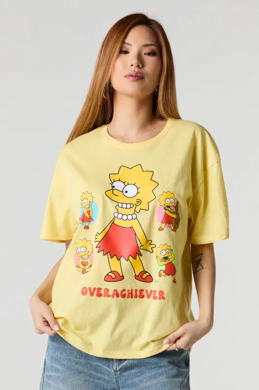 T-shirt de coupe garçonne à imprimé Lisa Simpson sold by Urban Planet