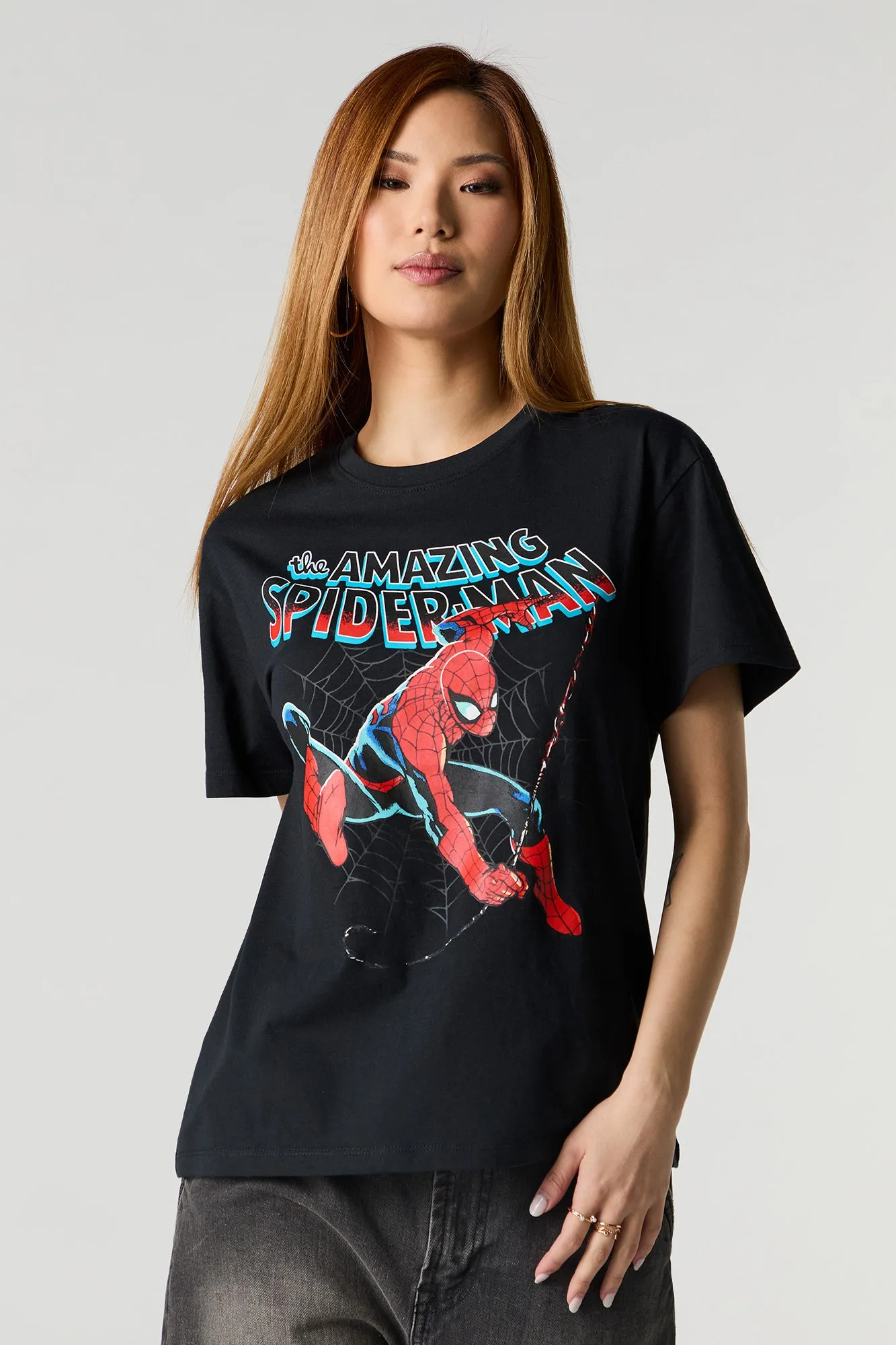 The Amazing Spider-Man Graphic Boyfriend T-Shirt sold by Urban Planet product image thumbnail 2
