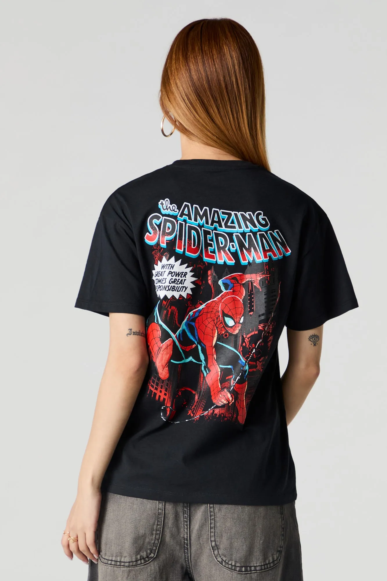 T-shirt de coupe garçonne à imprimé The Amazing Spider-Man sold by Urban Planet