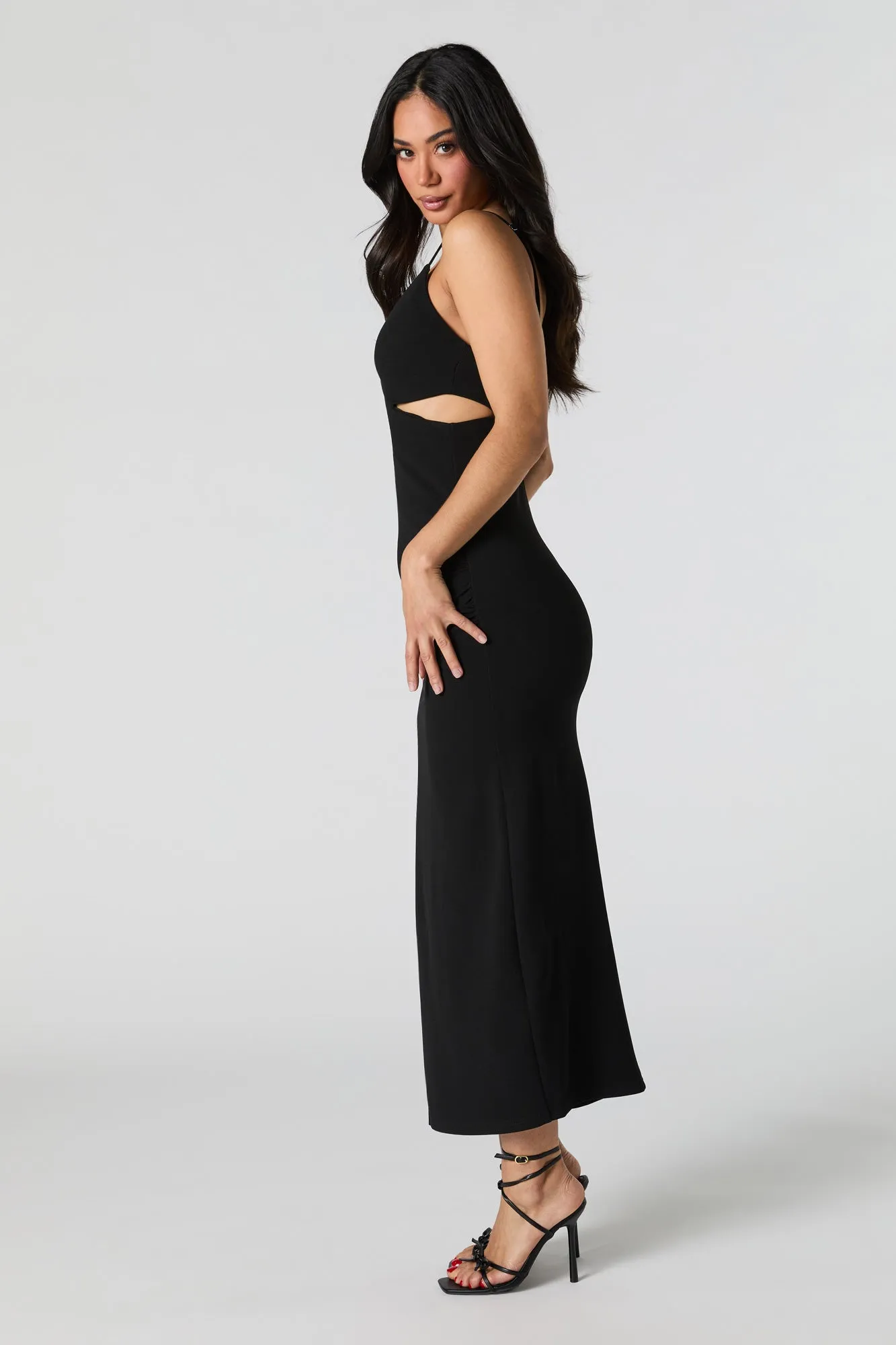 O-Ring Cut-Out Slit Midi Dress sold by Urban Planet product image thumbnail 5