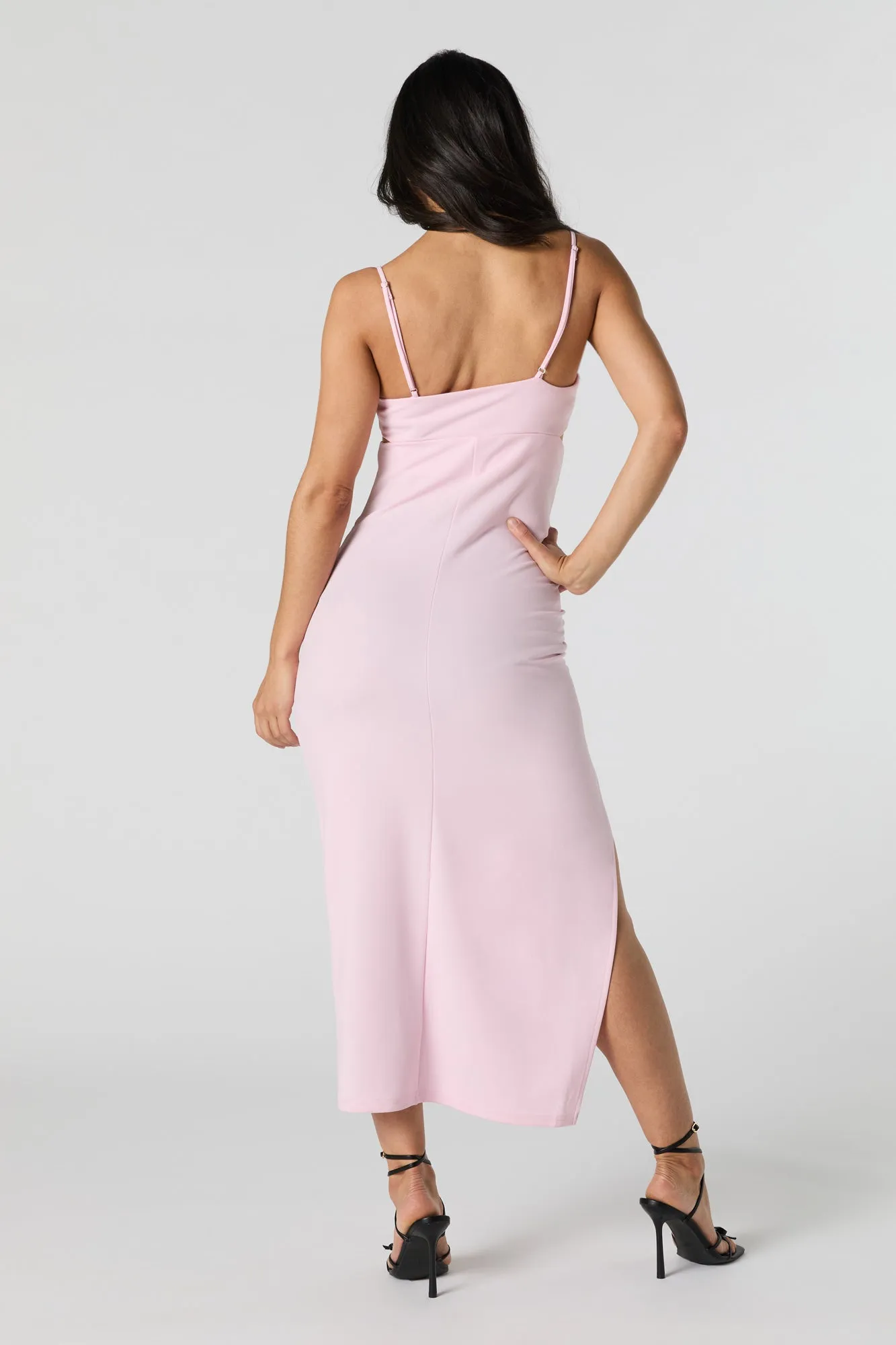 O-Ring Cut-Out Slit Midi Dress sold by Urban Planet product image thumbnail 3