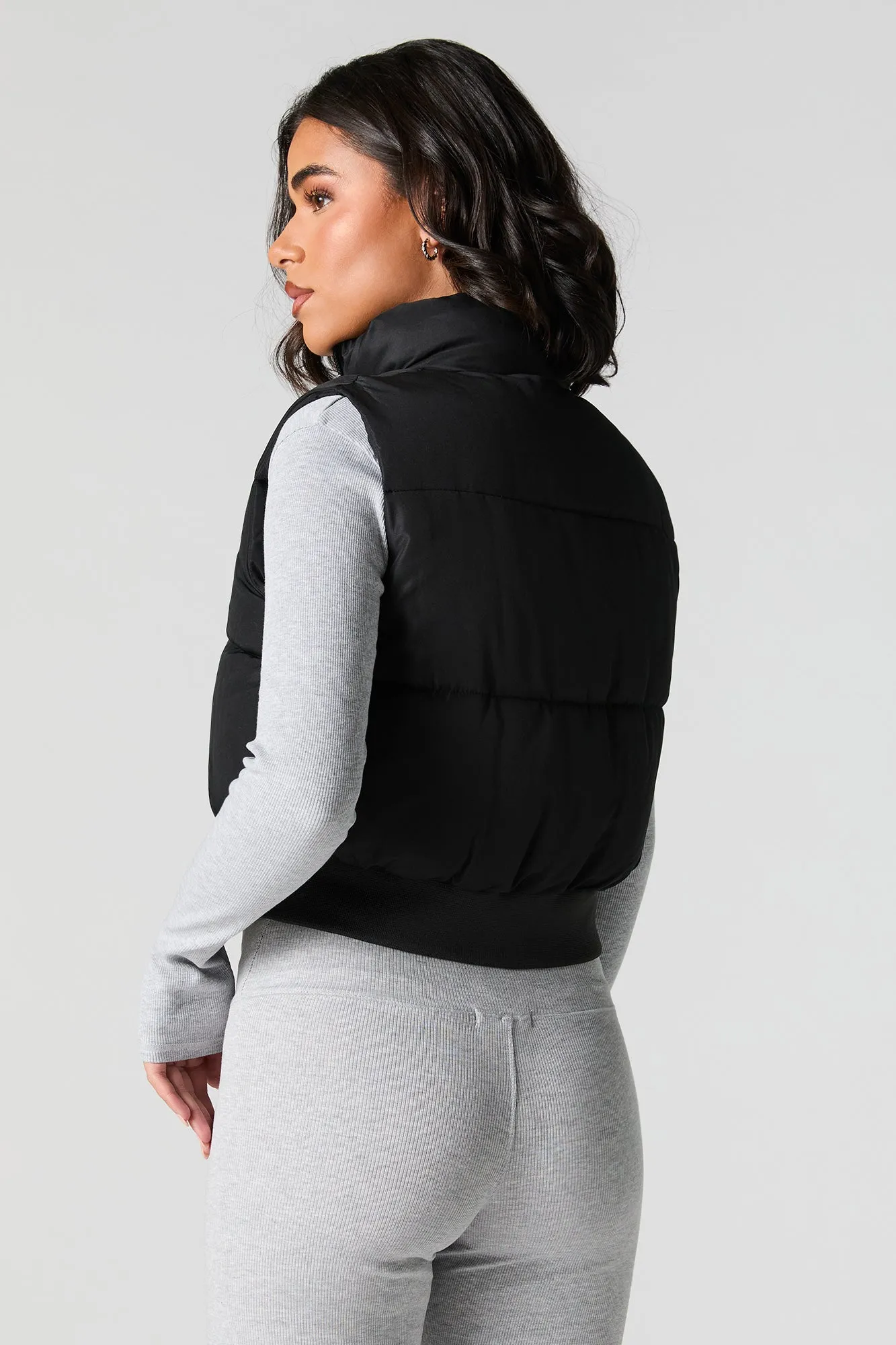 Letter Chenille Embroidered Puffer Vest sold by Urban Planet product image thumbnail 5