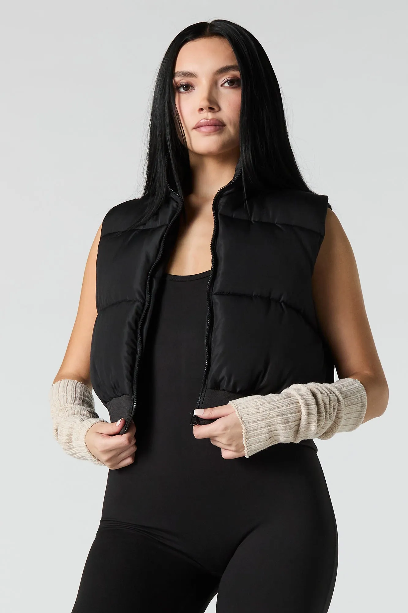 Cropped Puffer Vest sold by Urban Planet product image thumbnail 4