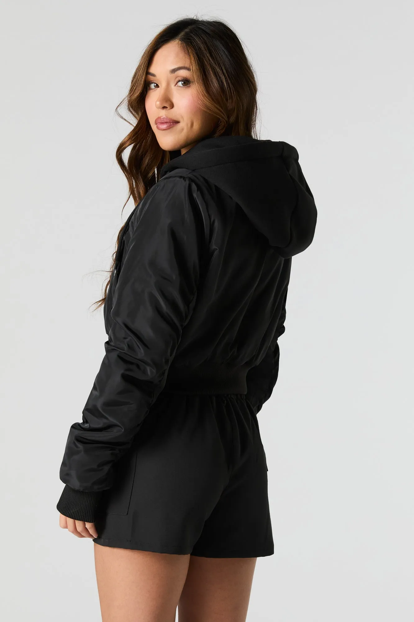 Blouson aviateur court en nylon sold by Urban Planet product image thumbnail 5