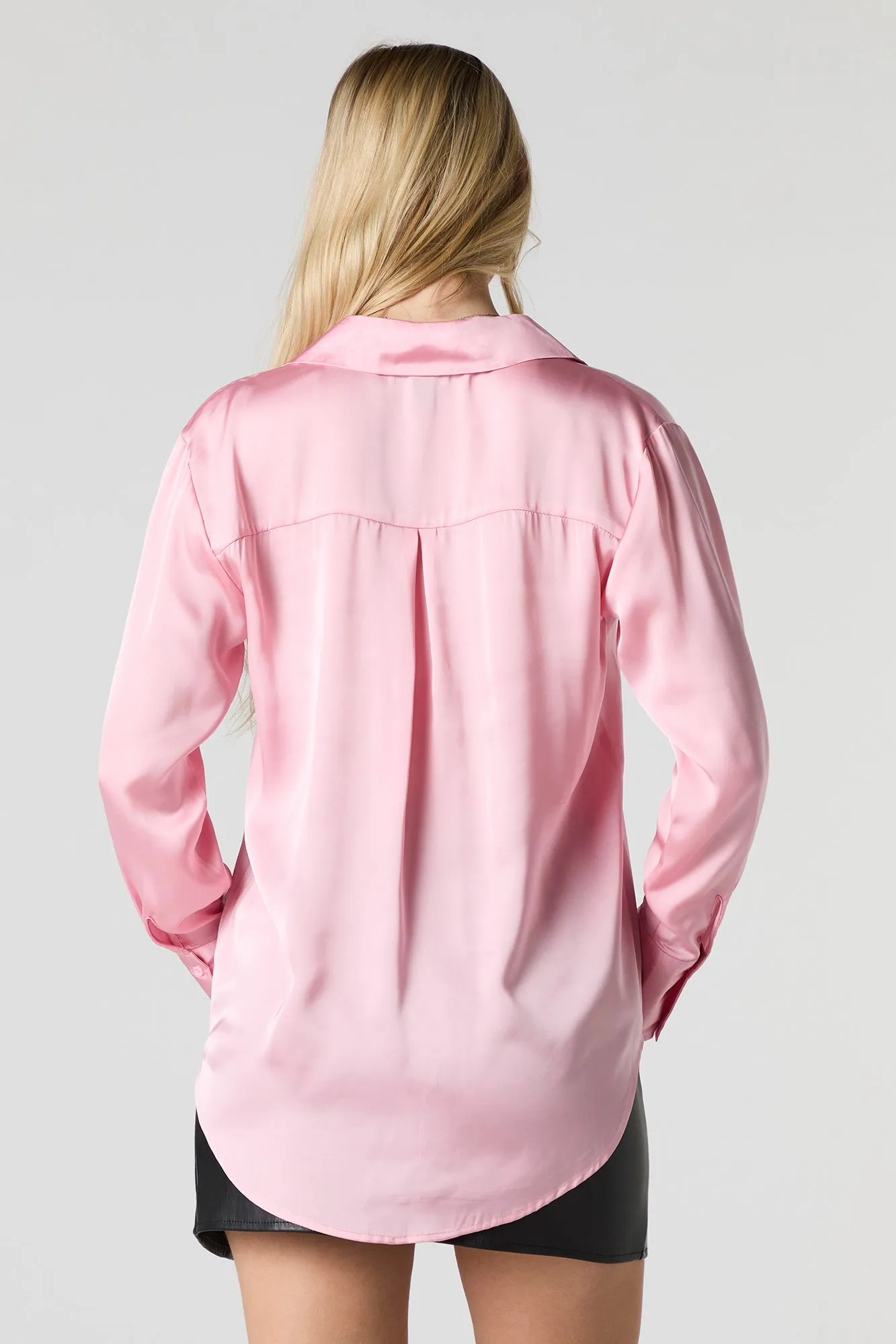 Satin Button-Up Top sold by Urban Planet product image thumbnail 2