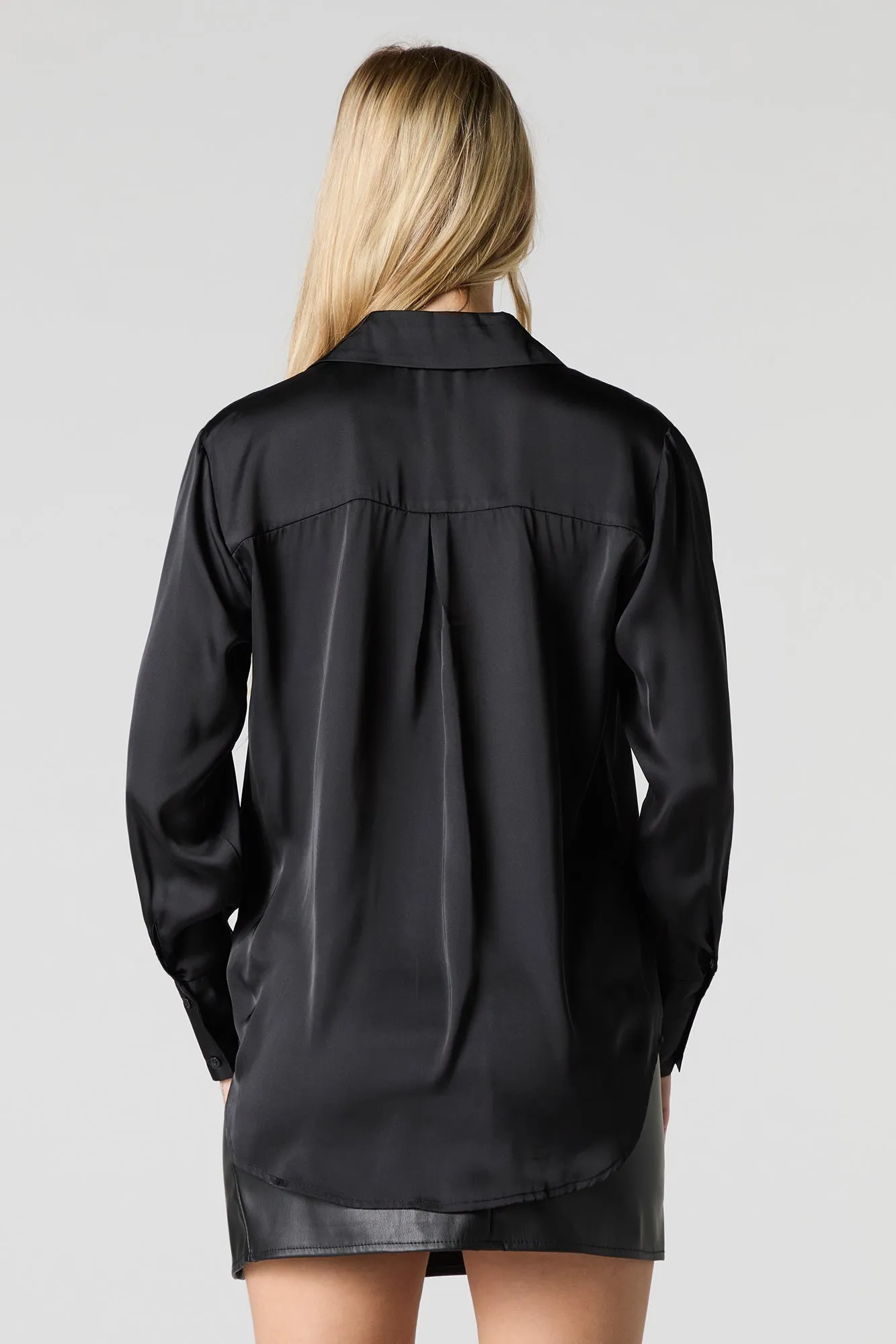 Satin Button-Up Top sold by Urban Planet product image thumbnail 5