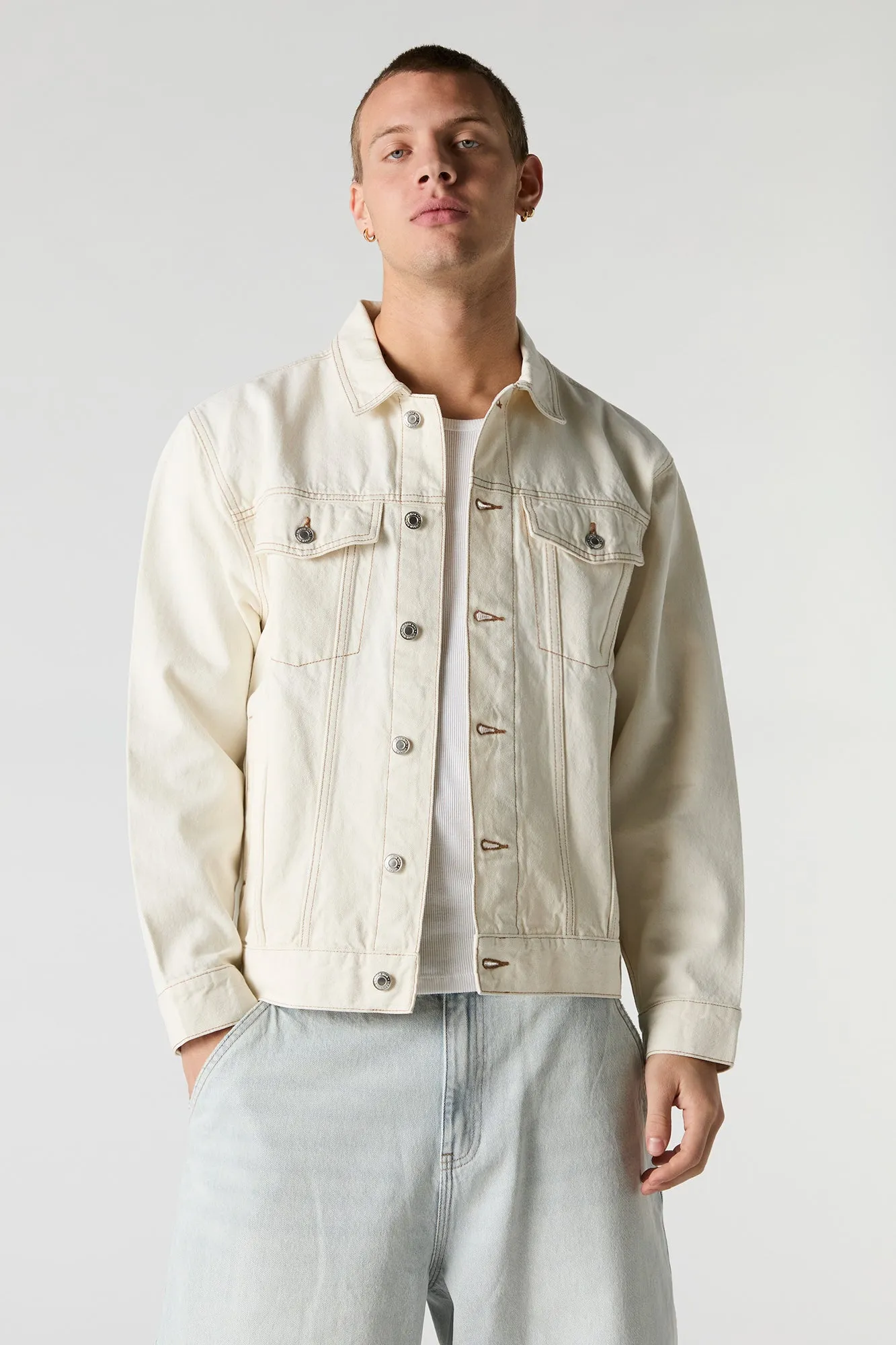 Denim Trucker Relaxed Jacket sold by Urban Planet product image thumbnail 5
