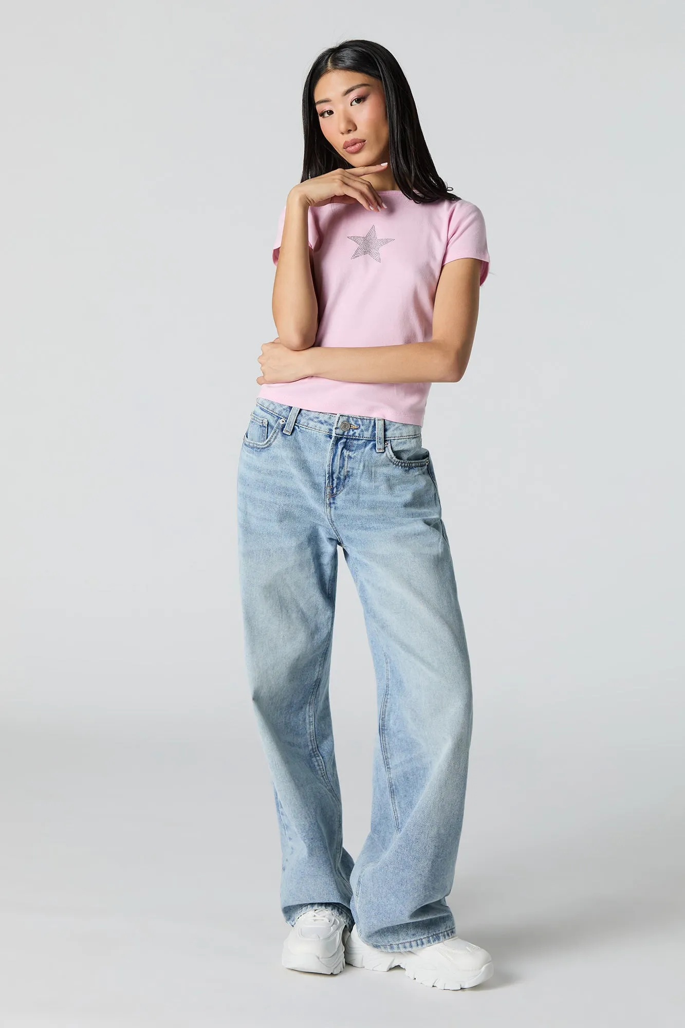 Rhinestone Star T-Shirt sold by Urban Planet product image thumbnail 3