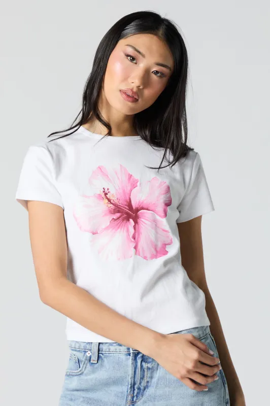 Hibiscus Graphic T-Shirt sold by Urban Planet