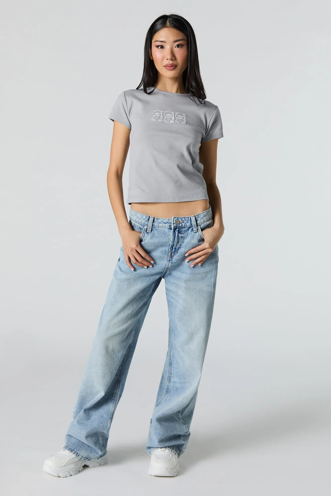 LUV Bears Embroidered T-Shirt sold by Urban Planet product image thumbnail 3