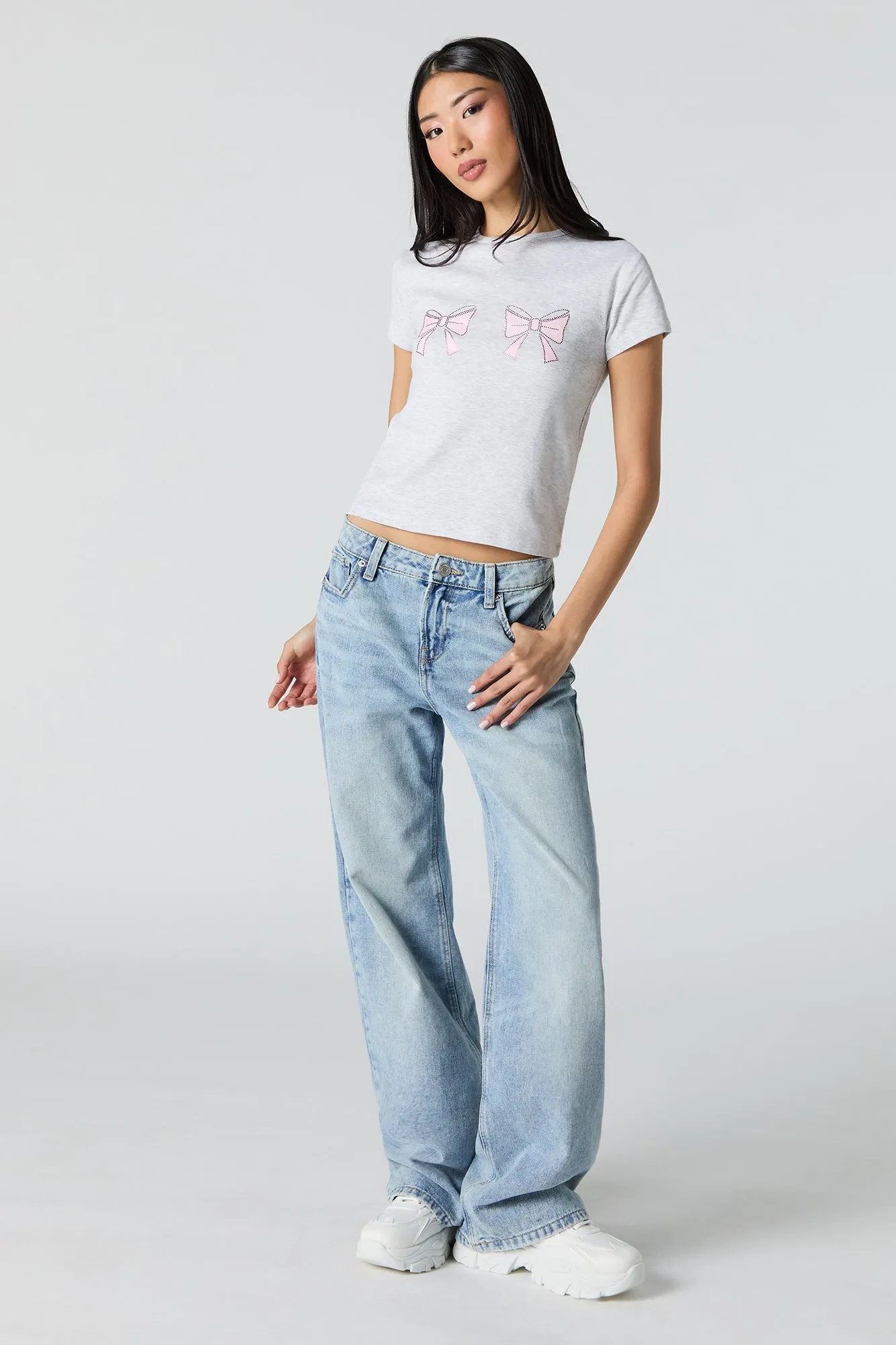 Rhinestone Bows T-Shirt sold by Urban Planet product image thumbnail 3