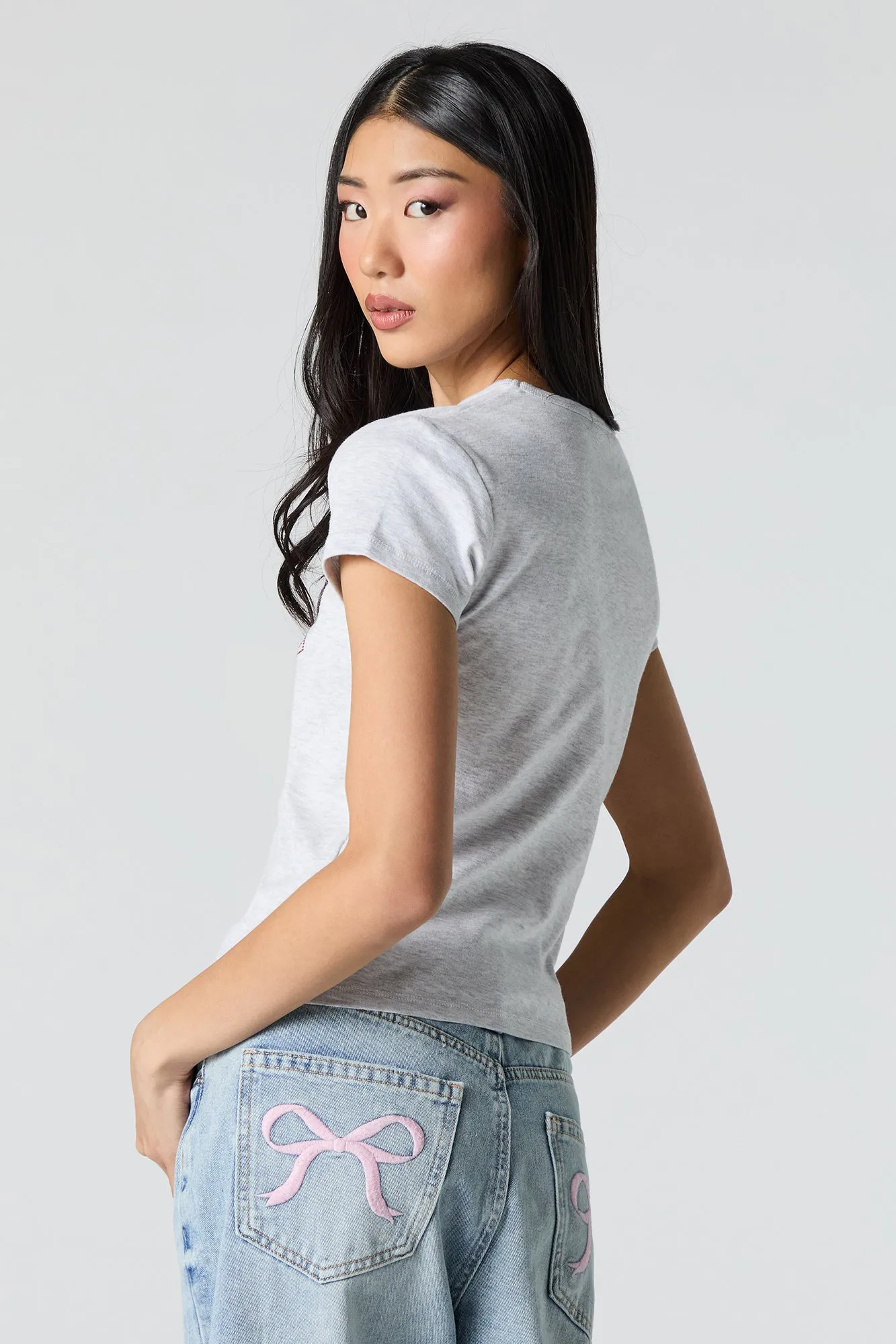 Rhinestone Bows T-Shirt sold by Urban Planet product image thumbnail 2